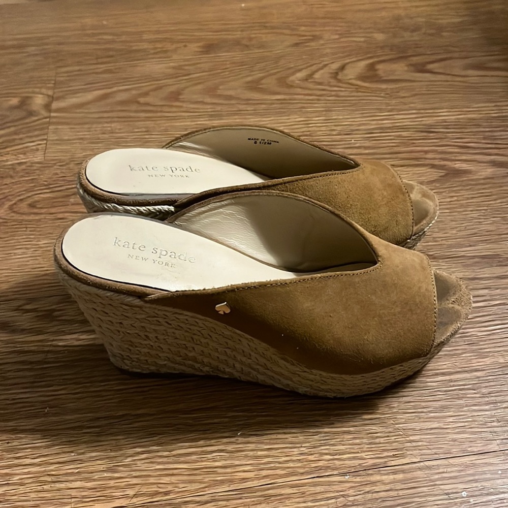 Kate spade brown wedges size 6.5